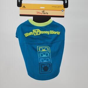 Disney Tails Walt Disney World Medium Blue Pet Dog Spirit Jersey New